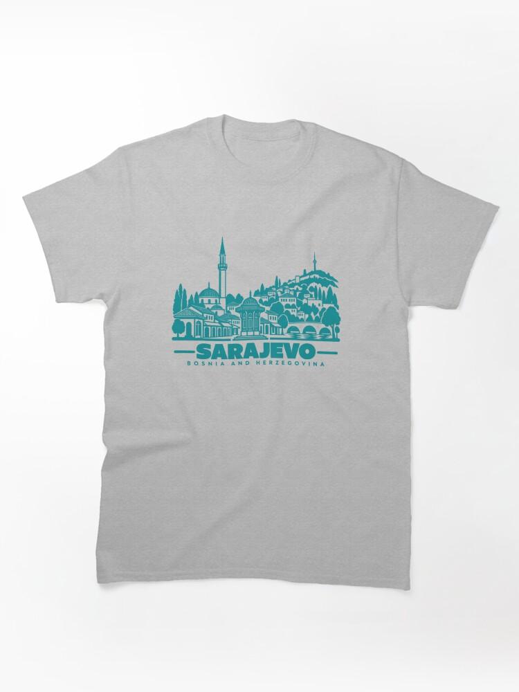 Cities Skylines Sarajevo Bosnia and Herzegovina Line Art Skyline Poster Classic T-Shirt