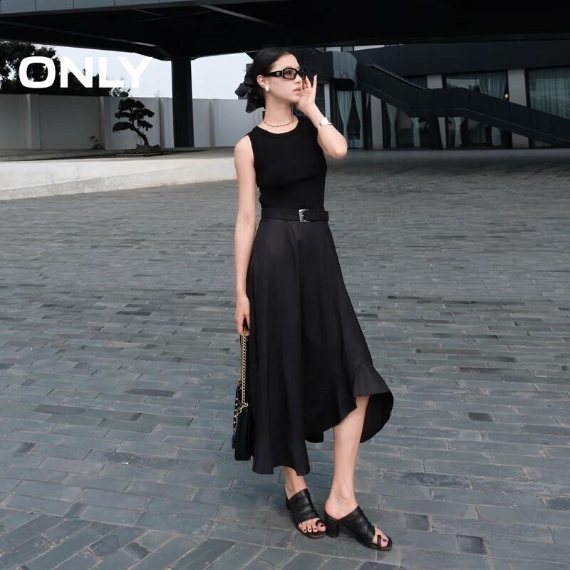 ONLY Women s Elegant Summer Sleeveless Paneled Midi Dress L