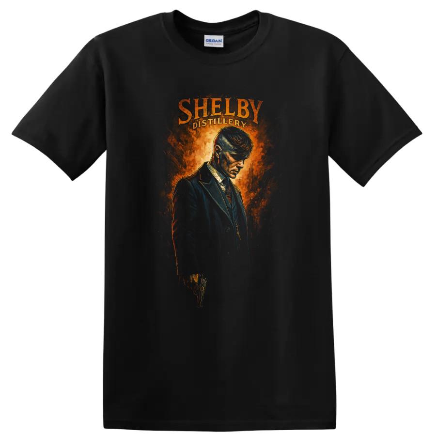 Peaky Blinders Shelby Distiller Gangster Portrait T Shirt Dark Vintage Drama Tee