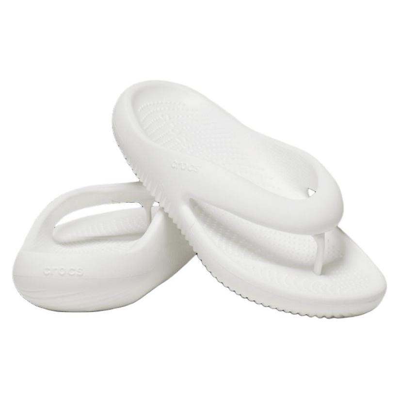 Crocs Abrasion Resistant Flip Flops Unisex White 208437-100