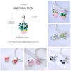 PAMELA 925 Silver Heart Birthstone Charm with Multi-color Zircon Flower Bead for Bracelet Best Gift