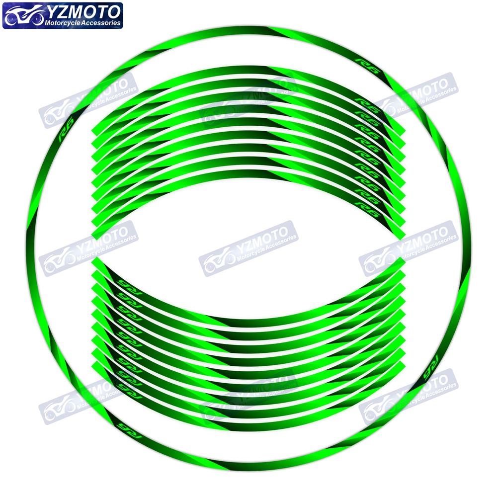 For YZF R6 Motocycle Accessories Wheel Stickers 17-inch Front And Rear Reflective Waterproof Decal Wheel Rim Decoration Stickers