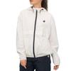 Le Coq Sportif Air Motion Windbreaker Long and Easy to Move White Size L Women's Jacket, Water-Repellent, Windproof, Warm, Sleeve, Lightweight, Warm,
