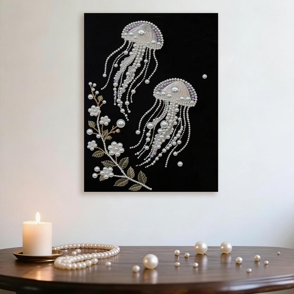 DIY Pearl Gem Art Diamond Painting Kits for Adults/Beginners Gift Home Decor Diamond Painting Gem Art With Frame 30x40cm