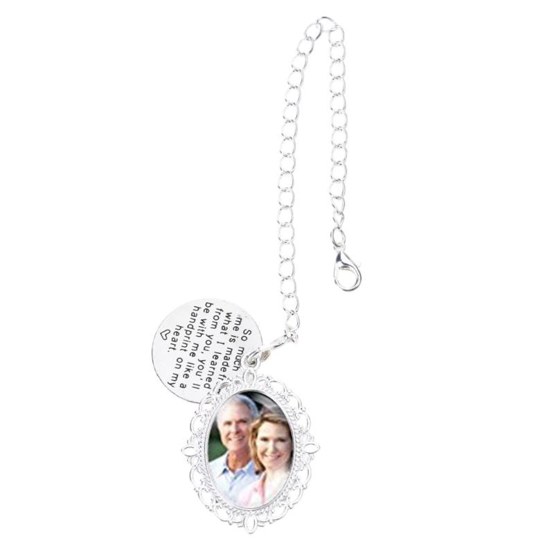 Antique Photo Chain Charm Graduation Cap Tassel Memorial Photo Charm Oval for Cap and Gown Ceremony Charm Easy To Use