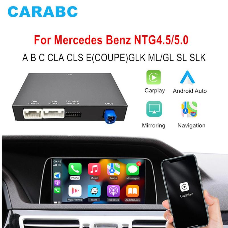 For Mercedes Benz A B C E CLA CLS GLA GLC GLK SLK ML GL NTG4.5 5.0 System Wireless CarPlay Android Auto Mirror Link AirPlay