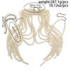 Ingemark Elegant Multilayer Imitation Pearl Shoulder Chain Necklace for Women Wed Bride Goth Tassel Neck Rave Party Body Jewelry