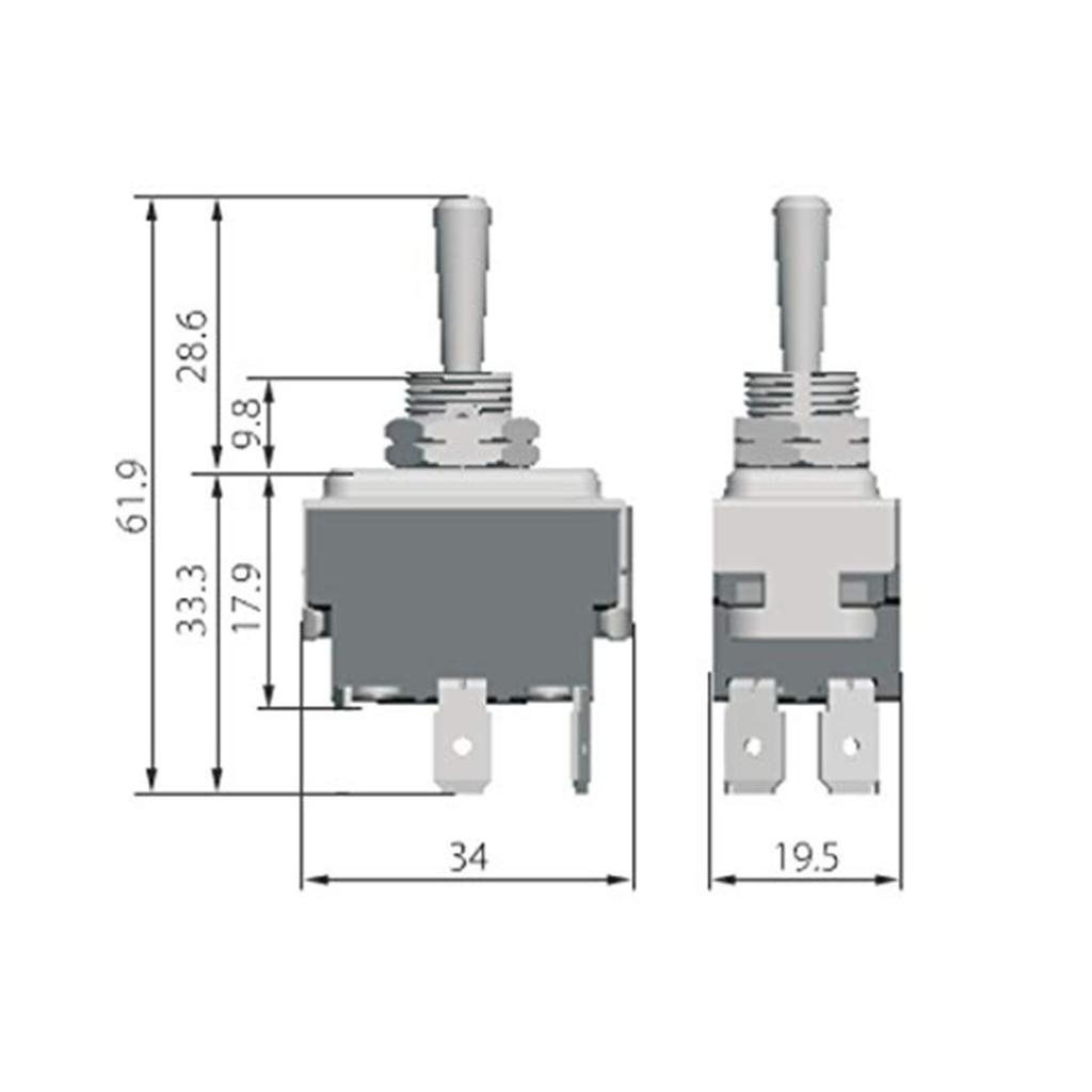 Upgrades 4 Pin Toggle Switches Versatile 4 Pin Toggle Control Switches PVC for Steampunks Lamps & Electrical Projects