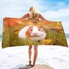 Meerschweinchen Super Weiches Strand-Schnelltrocknendes Badetuch Großes Saugfähiges Handtuch-Decke Geeignet für Outdoor-Reisen Camping Schwimmen