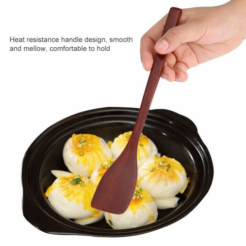 Awstroe Spatula, Practical Wooden Stick-Free Spatula for Baking, Frying, and Cake Making (Red)