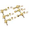 6Pcs Full Closed Guitar Tuning Key Accurate Fast Operation Stable Metal Tuning Pegs for Acoustic Electric Guitar Gold 6L