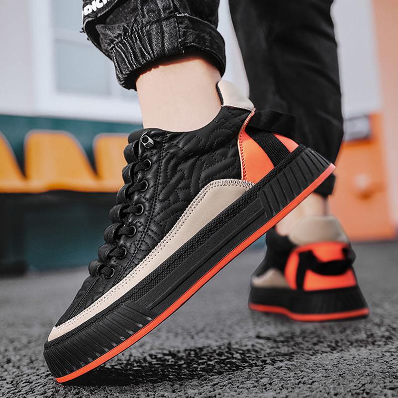 Men's PU Leather Dress Sneakers Simple Soft Casual Shoes for Men Low Top Business Casual Shoes for Men Casual Sneakers for Men