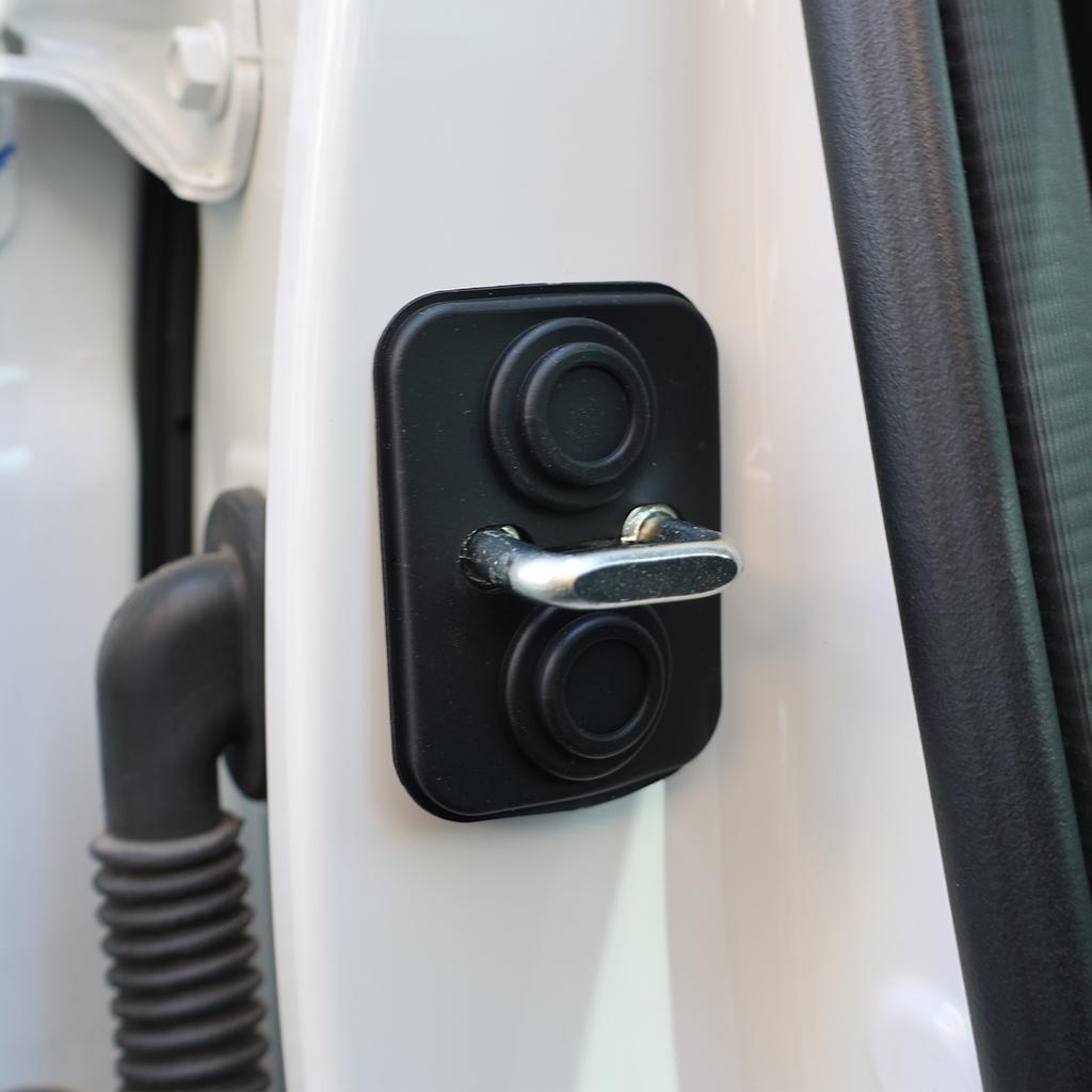 Black Silicone Car Door Lock Cover Damper Buffer Pad Auto Latch Shock Absorber Gasket Anti Noise Protection Sticker Styling Part