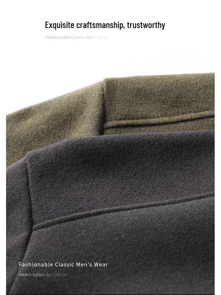 Men's Thickened Fleece Half-Zip Polo Shirt with Stand-up Collar - Comfortable, Skin-Friendly, Plus Fleece Casual Hoodie