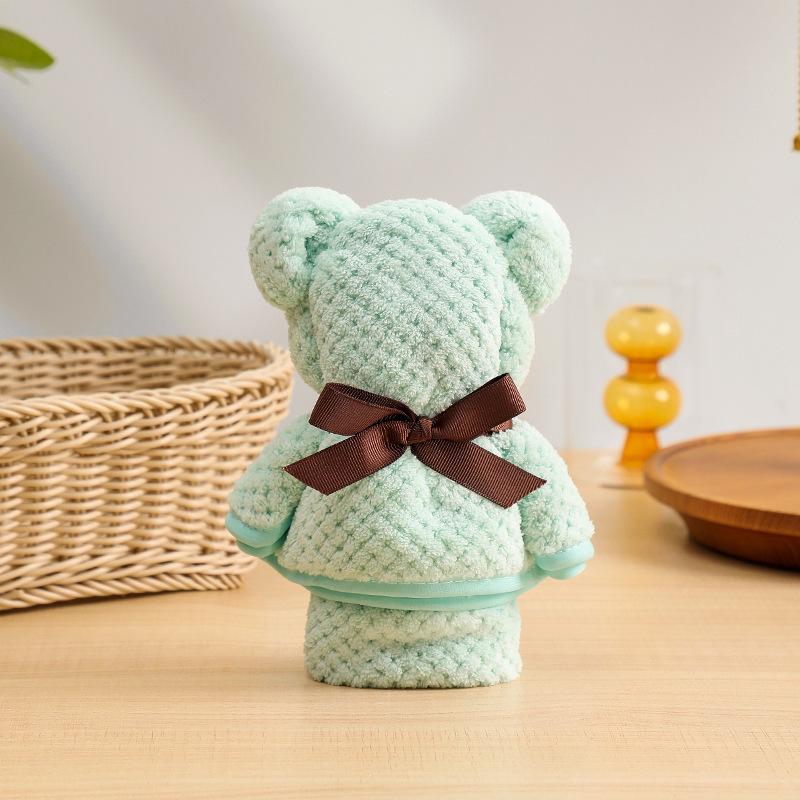 Coral Fleece Bear Towel Gift Box for Weddings and Promotions