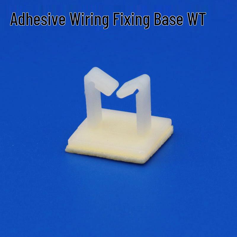 Self-Adhesive Nylon Wire Organizer Clips - Adjustable Cable Clips with Imported Adhesive WT-1216 (100 pieces with 3M adhesive)