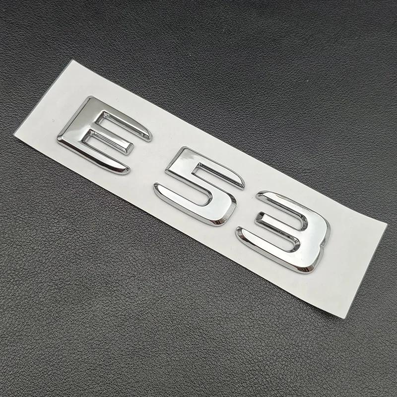 zrvmt3 2025 Hot 3D ABS Chrome Car Letters Logo E53 Fender TURBO 4MATIC Emblem Badge Rear Star AMG Sticker For Mercedes Benz AMG E53 W21