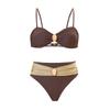 Hot-Selling Sexy Solid Color Split Bikini Swimwear for Women