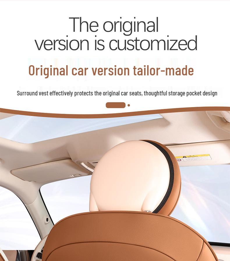 ORA Ballet Cat Cartoon Seat Cushion: All-Season, Full-Wrap Car Seat Cover In Special Leather.