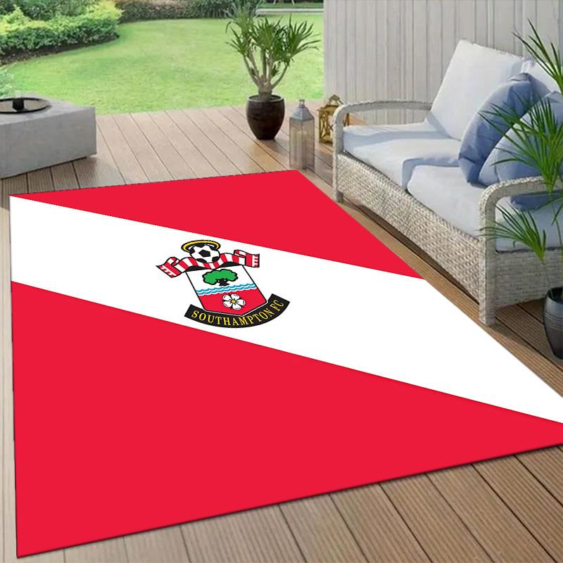 Southampton FC2 Flannel Pattern Square Carpet,Area Rug,Carpet Rug for Living Room Bedroom Sofa Playroom Decor,Non-slip Floor Mat