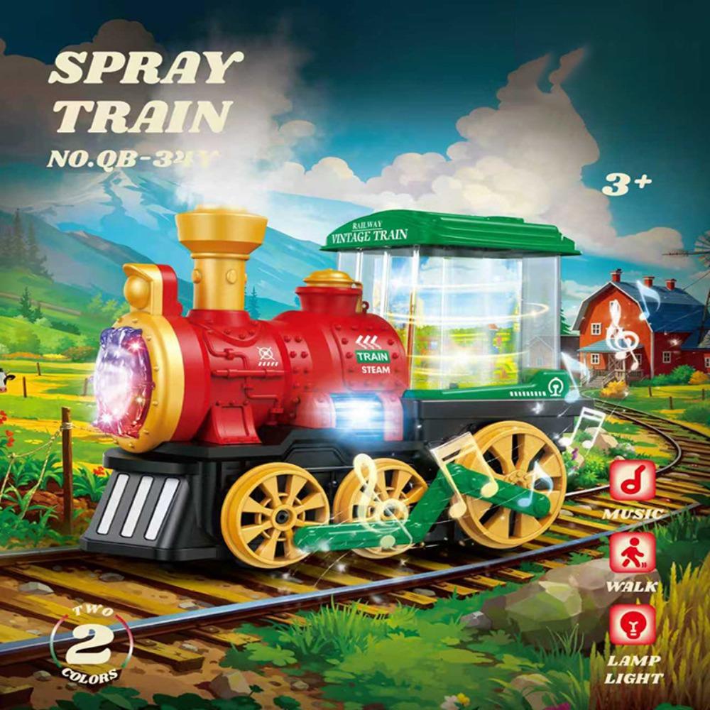 Vintage Locomotive Spray Train Toy Sounding Steam Train Toy Cute Educational Toy Gift