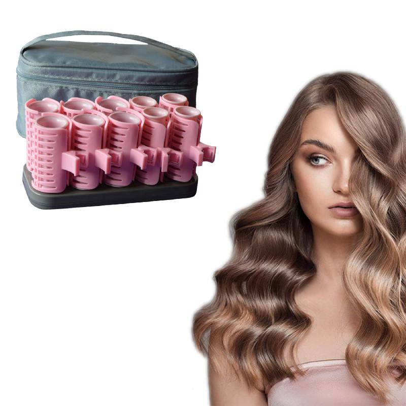 Premium Electronic Curling Rollers Set Of 10 For Effortless Heatless Curls And Styling