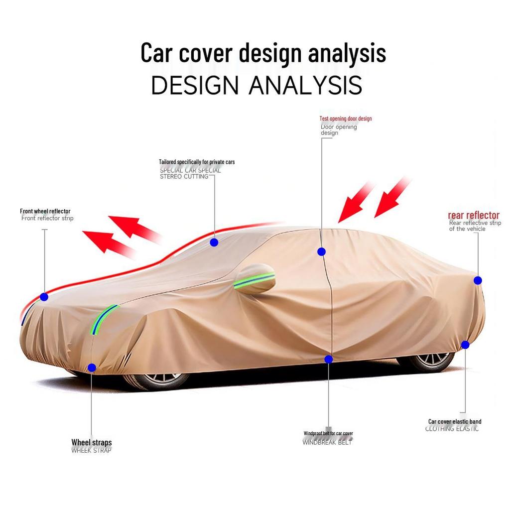 Thickened Oxford Car Cover: Full Protection & Heat Insulation with Cotton Layer