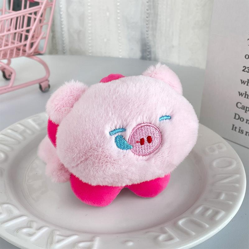 Adorable Creative Wreath Plush Animal Keychain Cute Bear Rabbit Child Backpack Decoration Gift