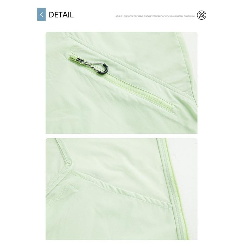 Men Women Lightweight Breathable Ice Silk Summer UV Protection Jacket Sporty Coat Anti-Uv Long Sleeve Zipper Skincoat