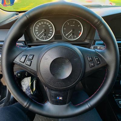 Capac Volan Auto pentru BMW E60 E63 E64 M5 2005 2007 2008 M6 2007 Impletitura din piele din microfibra pentru directie