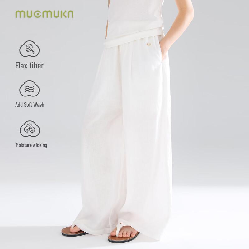 Lässige lange Hose für Mädchen aus Leinenmischung