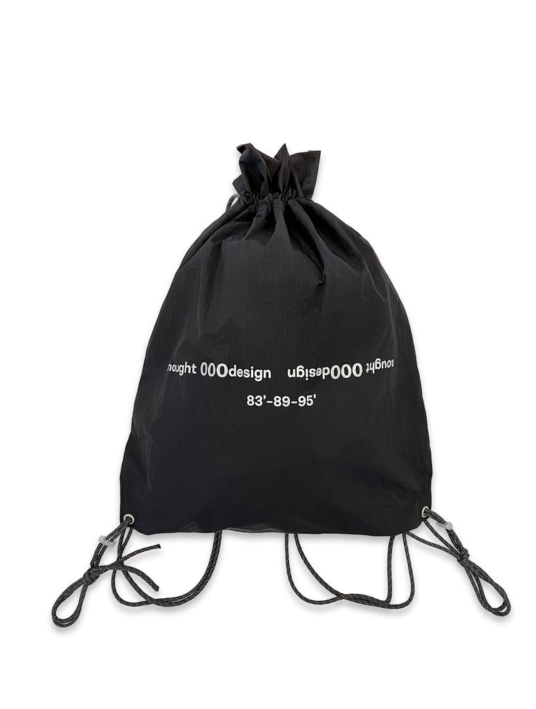 Nought Reverse Logo Gym Sack / Black
