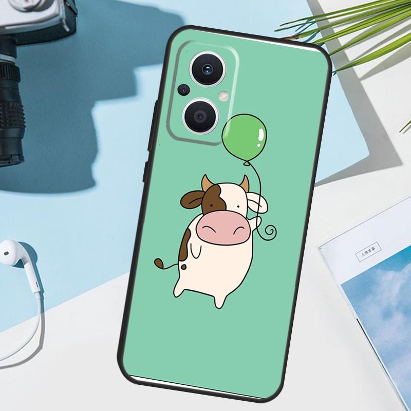 Cartoon Cute Cow Spots Cover For OPPO Reno 14 Pro 10 11 12 13 14F 13F 12F 11F 7 8 Lite OPPO Find X9 X6 X5 X8 Pro Case
