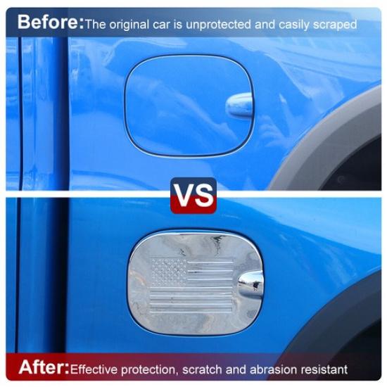 Chrome 19+ For Chevrolet SilveradoGMC Sierra Fuel Tank Door Gas Cap Panel Cover