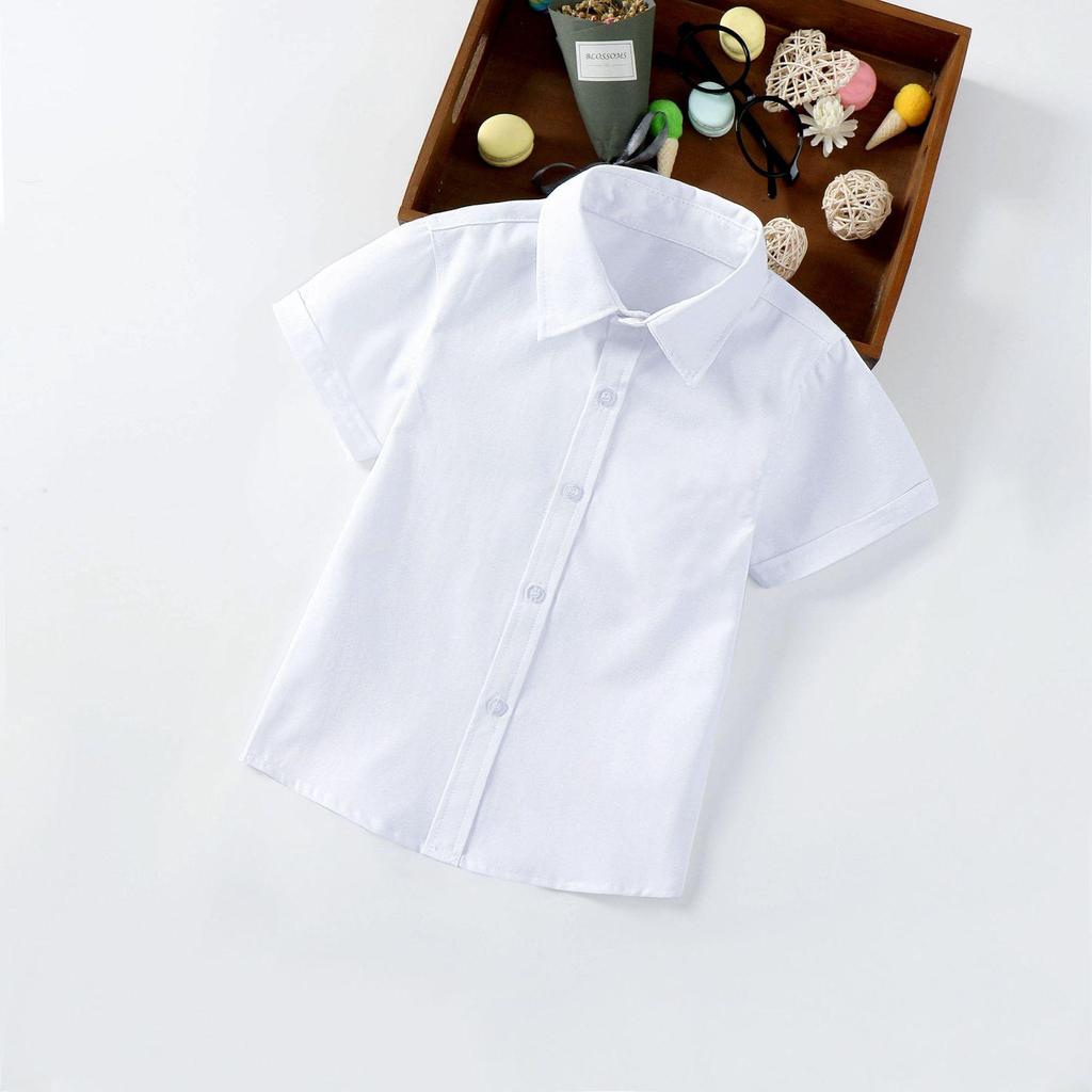 Baby Boys' White Short-Sleeve Performance Summer Shirt