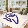 Sheffield Wednesday Design Crystal Velvet Rug Soft Decorative Mat for Bedroom Entrance