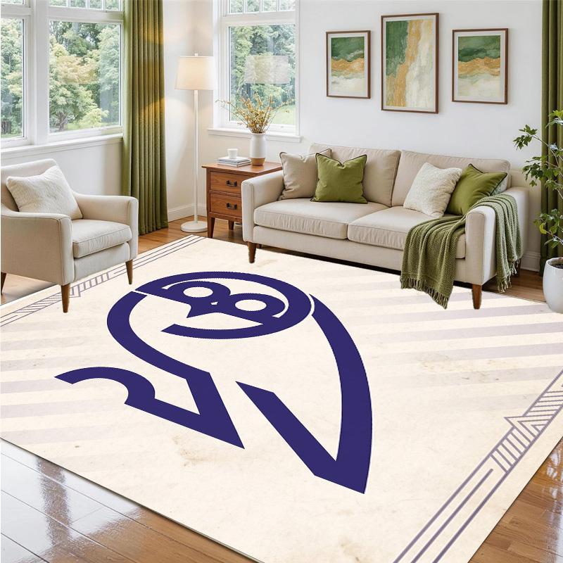 Sheffield Wednesday Design Crystal Velvet Rug Soft Decorative Mat for Bedroom Entrance