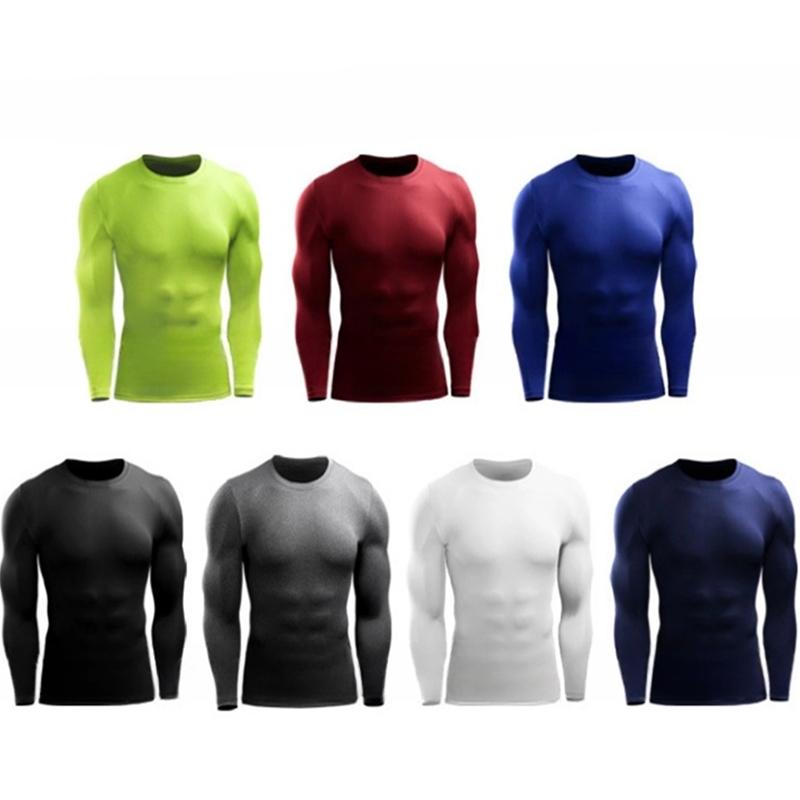 Herre treningsskjorter Basketball Sportsklær Løping Yoga Langermet T-skjorte Undertrøye Sykling Treningstopp S M L XL 2XL 3XL