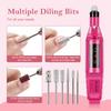 Electric Nail Drill Machine Set Portable Nail File Equipment Strong Nail Polishing Tool USB Manicure Electric With nail Tools
