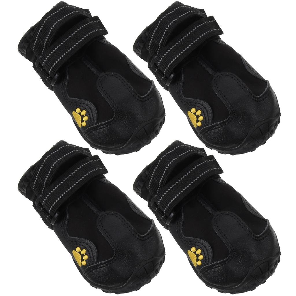 4Pcs Waterproof Snow Boots Winter Pet Dog Shoes Casual Anti-Slip Warm Puppy Boots Black Size 4 Outdoor Pet Dog Shoes