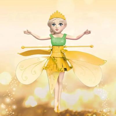 USB Rechargeable Gesture Luminous Aircraft Girls Toy Hand Sensor Magical Flying Pixie Toy Infrared Sensor Flying Doll Kid Gifts