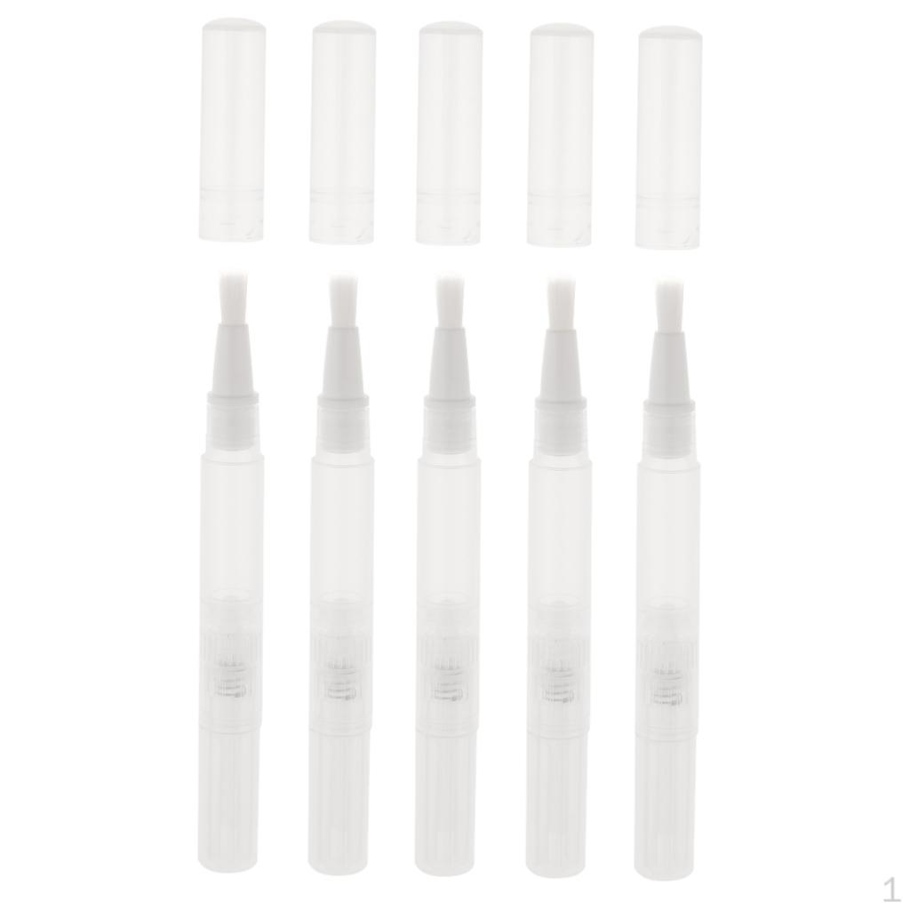 5pcs 3ml Transparent Pen Cosmetic Container Liquid Tube