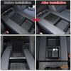Aungy Armrest Hidden Storage Box Cover Compatible With Toyota Tundra -2024 2025 Center Console Organizer Tray Armrest Handrail Storage Box Cover