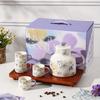Iris High Value Tea Set Water Utensils Business Gift Set Retro Floral Ceramic Kettle Cup Souvenir