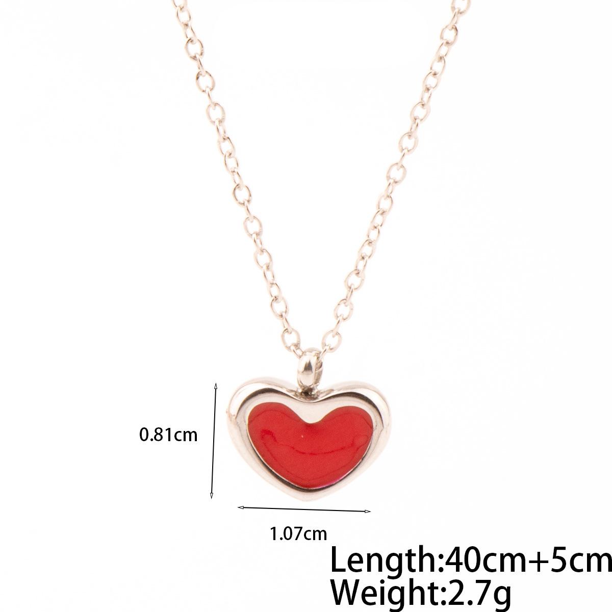 

Yori Stainless Steel Metal Heart Love Stud Earrings Necklace 18K Golden PVD Plated Fashion Romantic Statement Jewelry Accessory