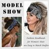 Kaschublume Geknotetes Breitkrempiges Stirnband Yoga Sport Kopf Stretch Baumwollstirnband Stirnband Damen Kopfbedeckung Haarschmuck