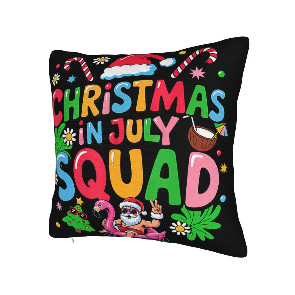 Christmas In July Vacation Pillowcases Merch Soft Cushion Cover Decor Pillow Case Cover Seater Multi Size