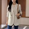 Four Seasons Suit Jackets Women Clothing Blazer Spring Autumn Coat Korean Chic Long Sleeve Tailored Buttons Solid Coats