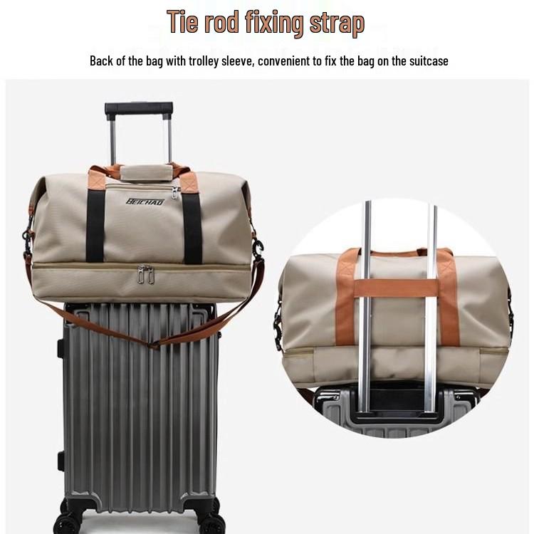 Spacious Gym Bag with Wet/Dry Separation & Shoe Compartment for Yoga & Travel