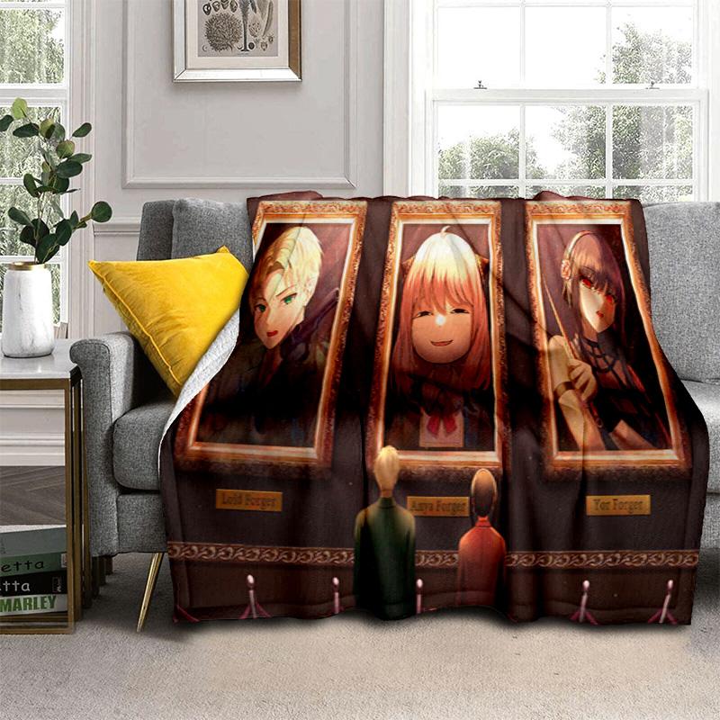 Anime Girls Print Tapestry Blanket Blanket Camping Trip Gift Air Conditioning Blanket Machine Washable